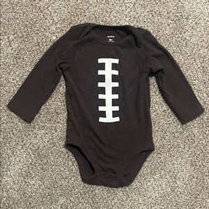 Carter's Dark Brown Football Long Sleeve Bodysuit